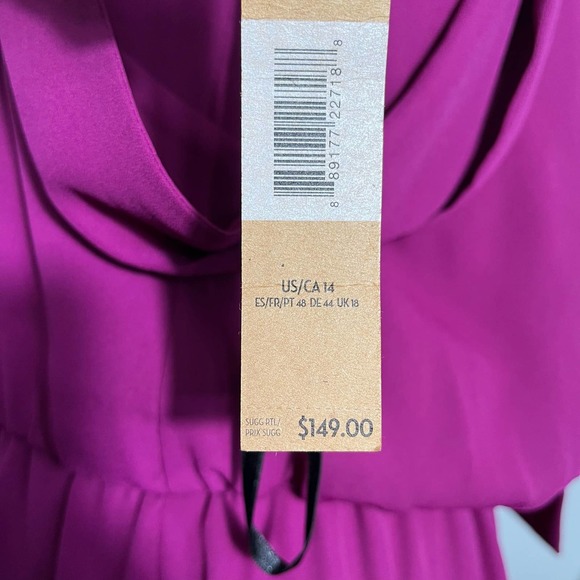 Rachel Roy Women's Cold-Shoulder Midi Dress NWT fuschia sz 14 - Picture 7 of 11